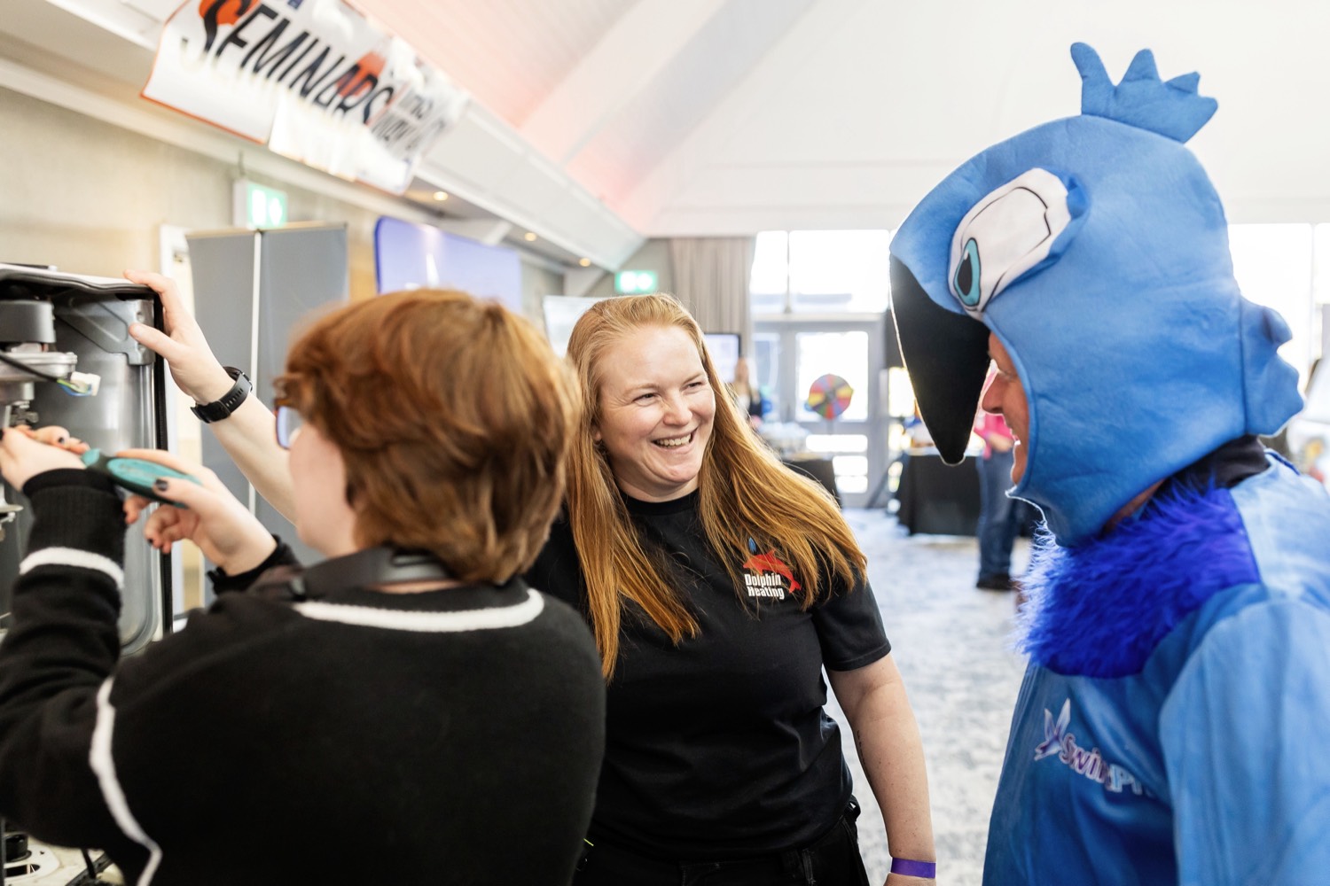 Fay from Dolphin Heating at a SAM Networking trade event